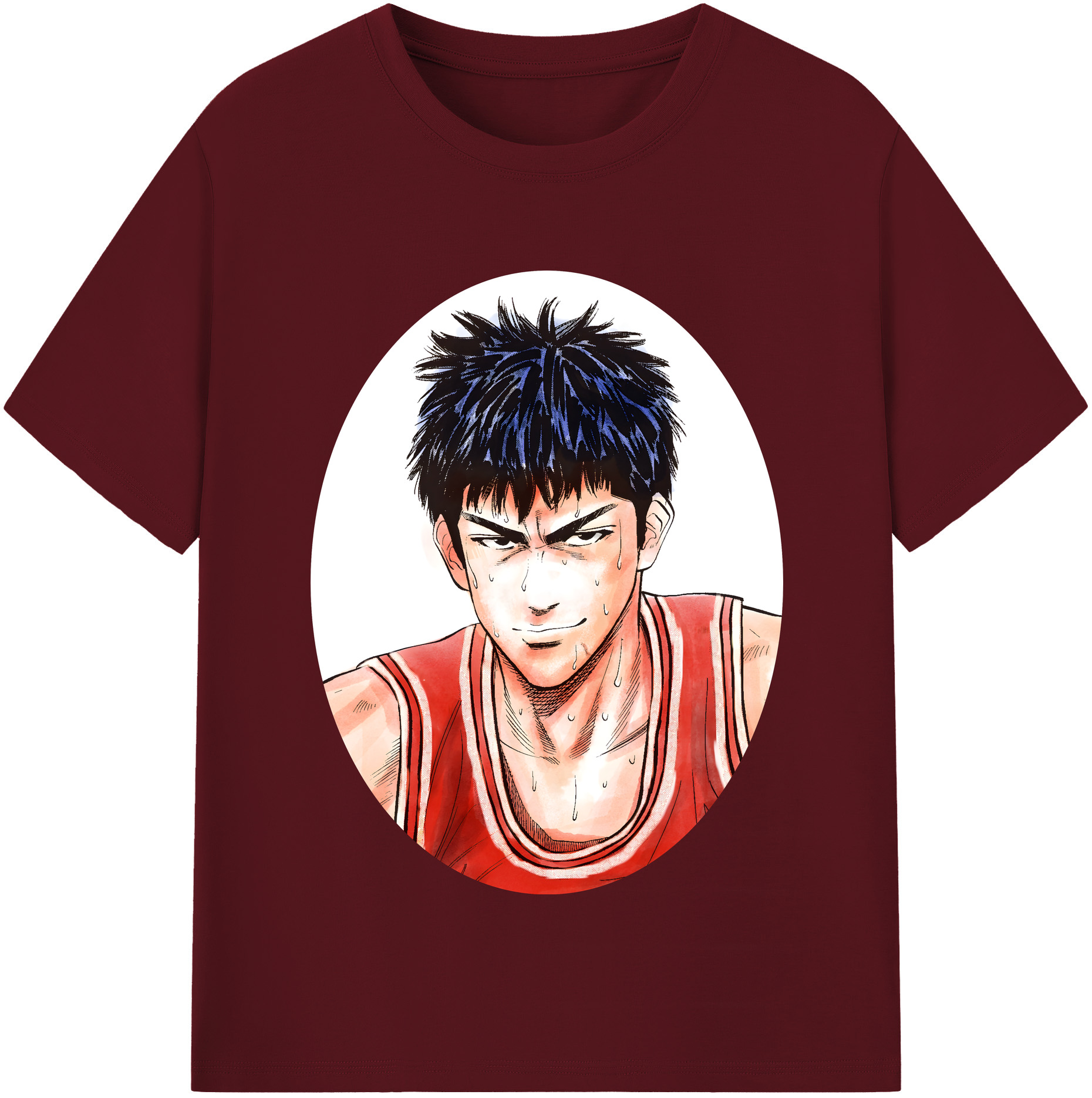SLAM DUNK／スラムダンク 綿100％半袖Tシャツ（フロントプリント）